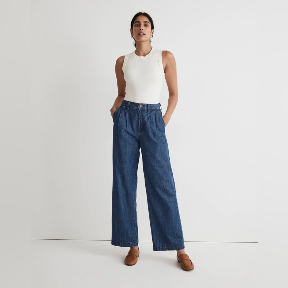 Madewell The Harlow Baggy Straight Wide-Leg Jean in Fairson Wash - Picture 2 of 6